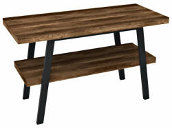 SAPHO Twiga mosdótartó asztal polccal 110x72x50 cm, matt fekete/sötét tölgy VC453-110-11 (VC453-110-11)