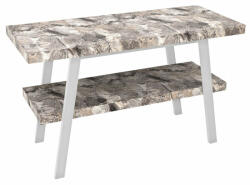 SAPHO Twiga mosdótartó asztal polccal 110x72x50 cm, matt fehér/szürke kő VC453W-110-10 (VC453W-110-10)