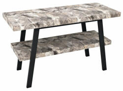 SAPHO Twiga mosdótartó asztal polccal 110x72x50 cm, matt fekete/szürke kő VC453-110-10 (VC453-110-10)