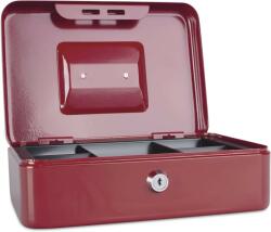 DONAU Caseta (cutie) metalica pentru bani, 250 x 180 x 90 mm, DONAU - rosu (DN-5233001PL-04)