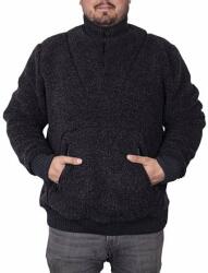 Vlnka Hanorac pentru bărbați din lână de oaie „cangur - gri închis mărimi îmbrăcăminte 5XL (6-00999-14-5XL)