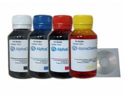 Alphachem Set Flacon Cerneala AlphaChem Compatibil Canon 1x100ml CLI-521BK Negru, 1x100ml CLI-521C Cyan, 1x100ml CLI-521M Magenta, 1x100ml CLI-521Y Galben, 4buc Cdr Maxell cu plic