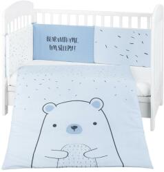 KikkaBoo Бебешки спален комплект 2 части EU style 70/140 Bear with me Blue (41101020114) - salemax