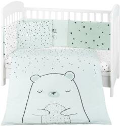 KikkaBoo Бебешки спален комплект 6 части 70/140 Bear with me Mint (41101060119) - salemax
