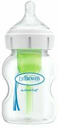 Dr. Brown's Biberon, Dr. Brown's, Options Plus, Anti-colici, 2 buc, Cu gat larg, PP, Fara BPA, Cu tetina nivel 1, 0-3 luni, 150 ml, Transparent (WB51600)