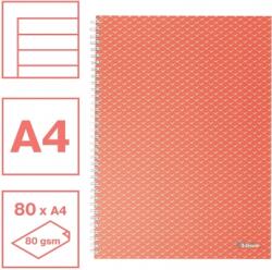 Esselte Caiet de birou Colour Breeze, carton, A4, 80 coli, cu spira, dictando Esselte corai E628483