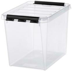SMARTSTORE Műanyag tárolódoboz, 14 liter, fekete fogantyúkkal, SMARTSTORE Classic 11, átlátszó (CSDSMART31) (3483070)