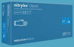 Mercator Medical Púdermentes kék vizsgálókesztyű Mercator Nitrylex nitril M - 100 db