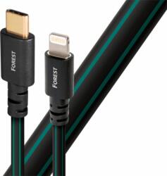 AudioQuest Forest USB 2.0-C apa - Lightning apa Összekötő kábel 1.5m - Fekete/Zöld (LTNUSBCFOR01.5)