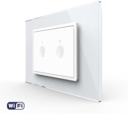 LIVOLO Intrerupator Dublu WIFI cu Touch LIVOLO cu rama din sticla, standard italian - Serie Noua