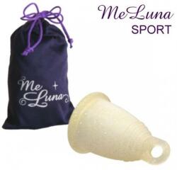 Me Luna Cupă menstruală cu inel, marimea M, glitter auriu - MeLuna Sport Menstrual Cup
