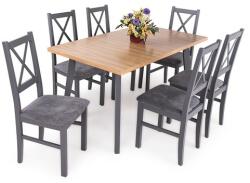 Tiffany asztal Luna székkel - 6 személyes étkezőgarnitúra