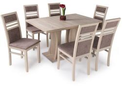  Mira szék Bella asztallal - 6 személyes étkezőgarnitúra