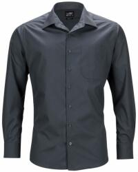 James & Nicholson (Daiber) Férfi hosszú ujjú ing JN642 - Sötétszürke | 2XL (1-JN642-1748291)