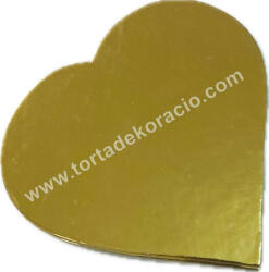 Tortaalátét 12 cm arany szív 2, 6 mm