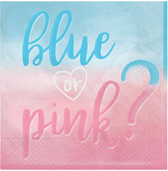 Amscan Салфетки Blue or Pink ? 33 x 33 см
