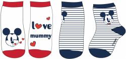 EPlus Комплект от 2 чифта детски чорапи - Мики Маус I love mummy Размер за най-малките: 6 - 9 месеца