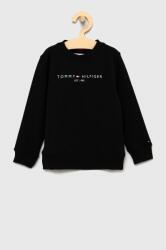 Tommy Hilfiger gyerek melegítőfelső pamutból fekete, nyomott mintás - fekete 92 - answear - 28 190 Ft