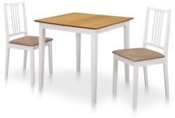 vidaXL Set mobilier de bucătărie, 3 piese, alb, MDF (276408)