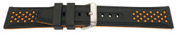  Curea silicon doua culori negru cu portocaliu, telescop QR, 22mm -60733 - ceas-shop