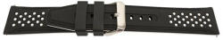 Curea silicon doua culori negru cu alb, telescop QR, 24mm -60728 - ceas-shop
