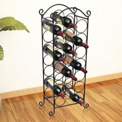 vidaXL Suport sticle de vin pentru 21 de sticle, metal (50206) - comfy
