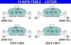 ATE set placute frana, frana disc ATE Ceramic 13.0470-7329.2 (13.0470-7329.2)