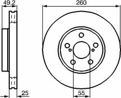 Bosch Disc frana BOSCH 0 986 478 451 (0 986 478 451) - automobilus