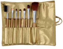 Kiss Beauty Set 7 Pensule Profesionale Luxury pentru Machiaj, Gold Flakes
