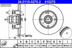 ATE Disc frana ATE 24.0110-0275.2 (24.0110-0275.2)