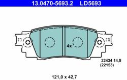 ATE set placute frana, frana disc ATE Ceramic 13.0470-5693.2 (13.0470-5693.2)