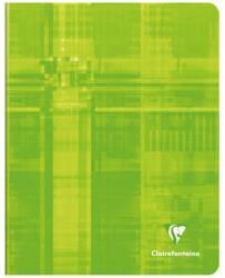 Clairefontaine tűzött füzet, A5, 60 oldal, négyzetrácsos, 16, 5x21 cm, zöld