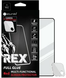 Sturdo Sticlă de protecție Sturdo Rex + Protectie camera Samsung Galaxy A22 5G, negru, 6in1