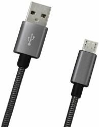 mobilNET Cablu de date micro USB gri metalic, 1m, 2A