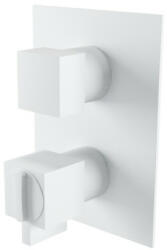 Bugnatese Tetris falsík alatti termosztátos zuhanycsaptelep 3 fogyasztóhoz, matt fehér 9153BI (9153BI)