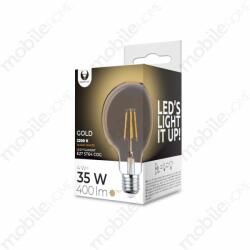Forever Light LED izzó Filament E27 G95 4W 230V 2200K 400lm COG arany (RTV0100011)
