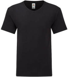 Fruit of the Loom Férfi rövid ujjú póló Fruit of the Loom Iconic 150 V Neck T -3XL, Fekete