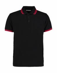 Kustom Kit Férfi rövid ujjú galléros póló Kustom Kit Classic Fit Tipped Collar Polo M, Fekete/Piros