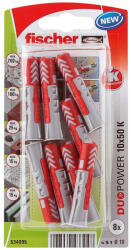 Fischer DUOPOWER dübel 10 x 50 K NV - csavar nélkül, bliszteres, 8 db/csomag (534995) - praktikuskft