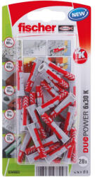 Fischer DUOPOWER dübel 6 x 30 K NV - csavar nélkül, bliszteres, 28 db/csomag (534993) - praktikuskft