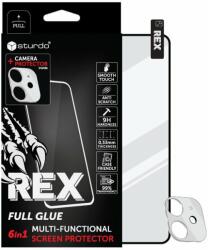Sturdo Rex védőüveg + kameravédelem iPhone 12, fekete, 6 az 1-ben