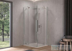 Kolpa San Polaris Q 90 SBR/1 szögletes nyílóajtós zuhanykabin, króm 515320 (515320)