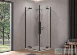 Kolpa San Polaris Q 100 B/1 szögletes nyílóajtós zuhanykabin, fekete 515360 (515360)