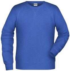 James & Nicholson (Daiber) Férfi kapucni nélküli biopamut felső 8022 - Királykék melírozott | 5XL (1-8022-1782791)