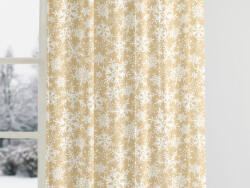 Goldea draperie 100% bumbac - fulgi de zăpadă pe auriu 220x140 cm