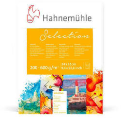 Hahnemühle Watercolour Selection akvarellpapír válogatás tömb, 12 lap, 24x32 cm
