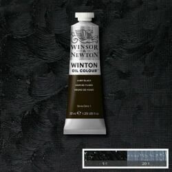 Winsor&Newton Winton olajfesték, 37 ml - 337, lamp black