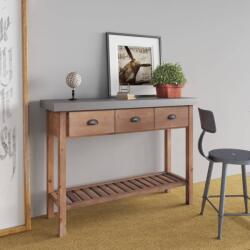 vidaXL Masă consolă, 110x35x80 cm, lemn masiv de brad (340768)