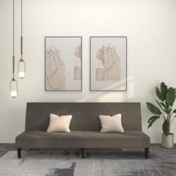 vidaXL Canapea extensibilă cu 2 locuri, gri închis, microfibră (340674) Canapea