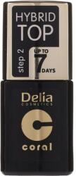 Delia Finish de unghii - Delia Coral Hybrid Top Coat Gel 11 ml